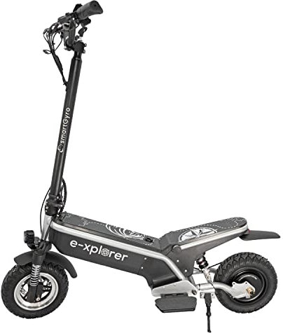 SmartGyro e-Xplorer - Patinete Eléctrico de 800 W con 3 Marchas, Batería 13.000 mAh 48V, Doble suspensión Reforzada, Frenos de Disco, Ruedas de 10 ALLROAD, Vel máxima de 25 Km/h