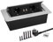 Typec 3.1A Connection Box Silver - Enchufe de mesa con 2 enchufes y 2 puertos USB