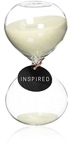 Biloba Sablier coloré en verre inspiré de la cuisine 3 min/5 min/30 min/60 min, décoration de bureau