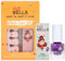 Miss Nella NAGELKIT & NAGELLACK- Zubehörset für Kinder + abziehbarer Nagellack, Nagelaufkleber, Tattoos, Nagelfeile & Zehenspreizer- speziell gefertigt für Kinderhände und Füße