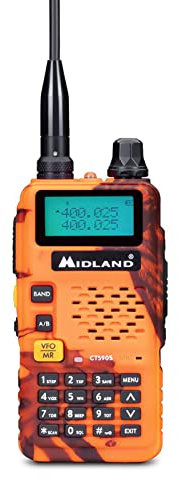 Midland CT590S BLAZE Ricetrasmittente dual band VHF/UHF con display LCD, batteria integrata 1500mAh, fino a 128 canali memorizzabili con attribuzione nome. Presa accessori 2 pin Kenwood.