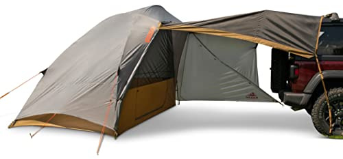 Kelty Caboose 4P Tent and Vehicle Awning Shelter, Universal Attachment for Vans, Trucks, SUVs, Standing Height Door, Massive Vestibule, Fully Freestanding, Designed in Sunny Colorado (2023)