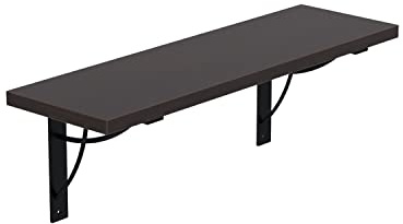 AKKE Hängeregal Neo Wandregal Kinderzimmer Küche Wohnzimmer Badezimmer Loft Büro Regale für Wände Regalbrett für Wand-Deko Küchenregal Moderne Wandboard Bücherregal Wand Wenge 80x20 cm