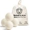 Baryah Tumble Dryer Balls Pack Of 4 XL - Handmade Reusable Organic New Zealand Sheep Wool Laundry Balls For Washing Machine Reduce Drying Time And Wrinkles With Natural Scented Fabric Softener Laundry