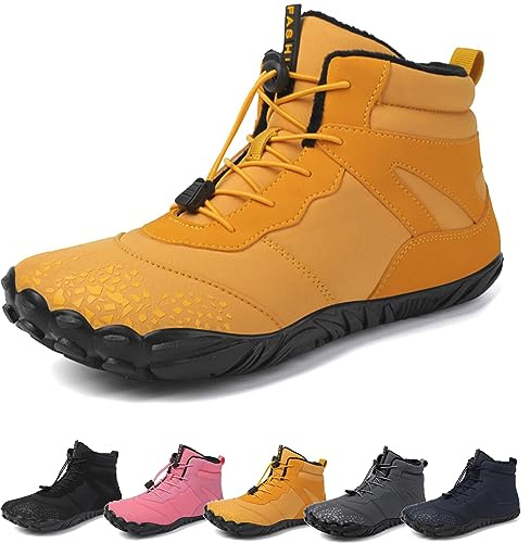 Barefoot Shoes Winter Outdoor Waterproof for Men and Women, Autumn Winter, Yellow, 11 UK