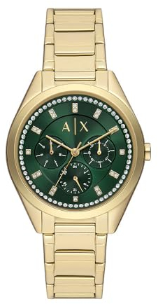 Armani Exchange Uhr für Damen Lady Giacomo Quarz/Multi Uhrwerk 38 mm Gehäusegröße mit einem Edelstahlarmband AX5661