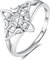 CELESTIA Pentagramm Hexen-Knoten Ringe Damenring Silber 925 Ring Verstellbar Frauen Hexe Fingerring Damen Wicca Stern Mond Ringe Hexen Schmuck Esoterik Geschenke Frauen