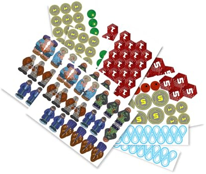 MeepleSticker für Dune Imperium | Grundspiel | Aufkleber | Zweiseitig | Holzfiguren | Spielfiguren | Brettspielen | Familienspielen | Spiele | MeepleStickers | Zubehör