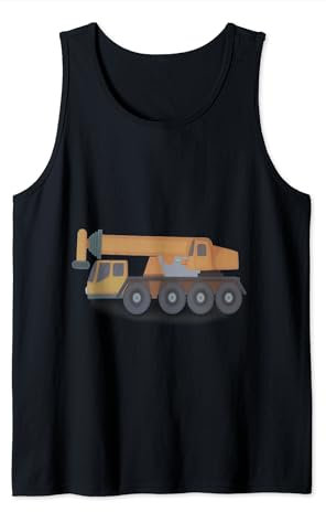 lifting platform vehicle colored comic design Tank Top