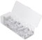 Kofebe Layer Cable Tidy Box with Lid, 8 Grids Cable Organizer Box, Clear Cable Management Box, Large Wire Storage Box for Cables for Home Office