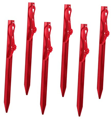 BELLIFFY 6stücke Aluminiumlegierung Zeltheringe Lange Camping Heringe Für Outdoor-zelte Verstellbare Und Langlebige Erdnägel Für Erde Und Garten
