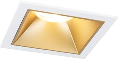Paulmann 93130 LED Einbauleuchte 3-Step-Dim Cole IP44 eckig 88x88mm Coin 3x6W 3x470lm 230V 2700K Weiß, Gold matt