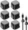 6 Stück Kabel Halterung Kleben,Ladekabel Halter,Kabel Ordnung Magnetische Kabelmanagement Selbstklebend Kabelhalter Auto Kabelclips Verstellbare Kabel Organizer für Netzkabel,HDMI,Ladekabel-Schwarz