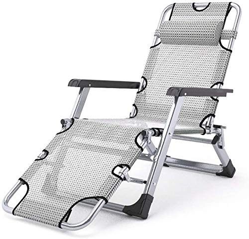 Extra breiter Liegestuhl mit gepolsterter, verstellbarer Sonnenliege für Garten, Strand, Pool, 200 kg Unterstützung