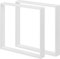 PROVENEDI - 2X Tisch-KUFEN weiß | Tisch-Gestell 70x70 cm | Einfache Montage | Tisch-Beine aus Metall in Industrial Matt | Ideal für DIY-Projekte wie Esstisch, Schreibtisch, Wohnzimmertisch