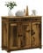 HOMCOM Modern Sideboard with Rubberwood Top, Buffet Cabinet with Storage Cabinets, Drawers and Adjustable Shelves for Dining Room, Kitchen, Rustic Brown