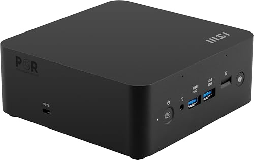 MSI Cubi NUC AI+ Ordinateur de bureau, Intel Core Ultra 9-288 V, mémoire 32 Go, SSD 1 To, WiFi 6E, BT 5.3, Thunderbolt 4, bouton copilote, Win 11 Home : noir 2MG-022US
