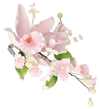 Cake Company Orchideen-Bouquet rosa 1 Stück 1er Pack (1 x 50 g) | Tortendekoration zur Hochzeit und Geburtstagen