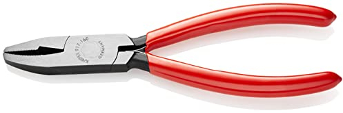Knipex Pince à gruger le verre noire atramentisée, gainées en plastique 160 mm 91 71 160