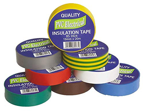 Multi-Colour PVC Electrical Insulation Tape ROLL 19MM 10 Pack
