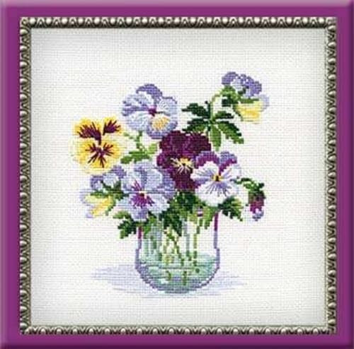 RIOLIS Cross Stitch Kit - 835 - Bunch of Pansies