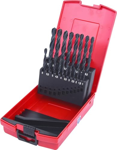 KS Tools 330.1620 HSS-R Spiralbohrer-Satz, Kunststoffkassette, 19-tlg., 1-10mm
