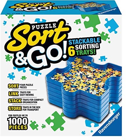 Ravensburger Puzzle Accessory Sorting Trays - Suitable For Jigsaws Up to 1000 Pieces