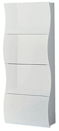 Onda 222222 Schuhschrank mit 3 Türen, weiß, 27 x 71 x 162 cm