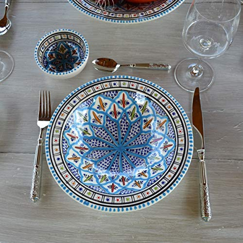 Lot de 6 assiettes Tebsi Bakir turquoise - D 23 cm