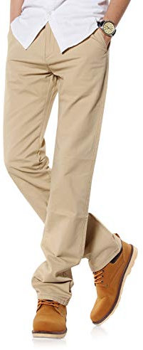 Demon&Hunter 900X Série Pantalon Chino Homme Coupe Classique à Jambe Droite DH9003(31)