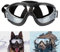 DUBENS Fashion Hundebrille Sonnenbrille Wasserdichten Schutz Sun-Brille, UV-Schutz Eyewear Goggles Schutzbrille, Einstellbar Haustier Brillen, Geeignet für mittlere und große Hunde, Schwarz