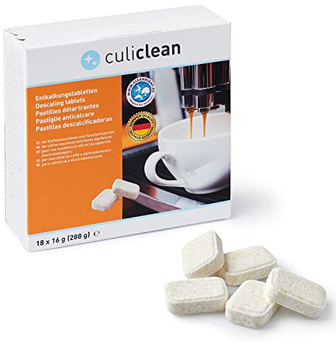 culiclean 180 Entkalkungstabletten Entkalkertabs Entkalker für Kaffeevollautomaten kompatibel mit Jura, Siemens, Nespresso, Tassimo, Miele, Bosch, Dolce Gusto, Sage Kaffeevollautomat