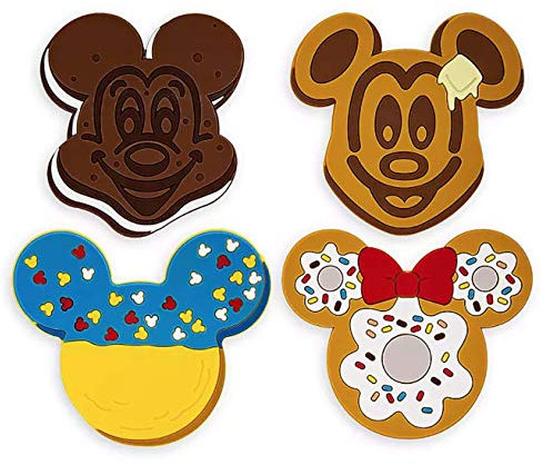 Disney Parks Lot de 4 sous-verres en silicone Motif Mickey Minnie Mouse