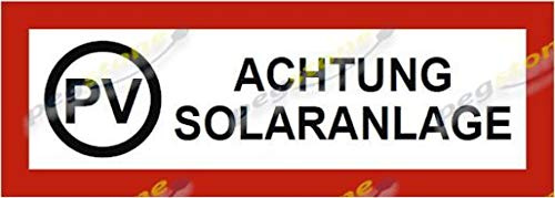 PV-Aufkleber 10er Pack - Achtung Solaranlage / AKTION