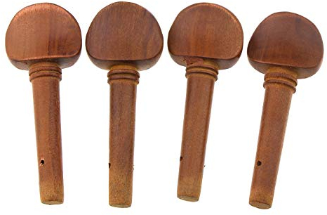 YINETTECH Jujube Holz 4 tlg Violine Geige Stimmwirbel Drehwelle Set 4/4 Größe Holz Ersatz Stimmwirbel