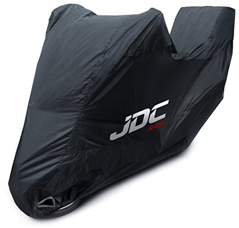 JDC Motorcycle Cover Waterproof - Black - RAIN - XL Tall Top Box