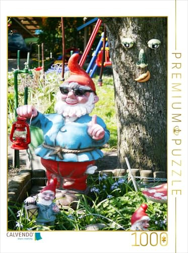 CALVENDO Puzzle Gartenzwerge im Berliner Laubenpiepergarten | 1000 Teile Lege-Größe 48 x 64 cm Foto-Puzzle für glückliche Stunden