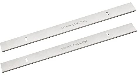 without brand FMN-Home, Planner 2pcs 261 Millimetri HSS Spessore Lama pialla 261x16.5x1.5mm Legno Coltello Strumenti di falegnameria for Scheppach HMS1070 e for Jet JPT-10B