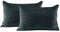 AmeliaHome Velvet, Polyester, Laila Anthrazit Silber, 2 Kissenbezüge 50x70 cm