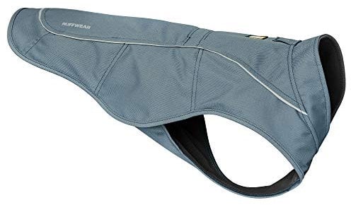RUFFWEAR Overcoat Jacket, Abriebfester Hundemantel mit Fleecefutter für Kaltes Wetter, Slate Blue, Large