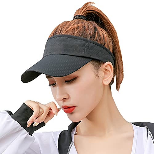 iEasey Unisex Schnell-Trocknend Sonnenhut Mesh Baseball Cap Sommerhut Kappe Schirmmütze Outdoor Sonnenblende Sonnenschild Strand Tennis Golf Sonne Visier Kappe Pferdeschwanz Cap fur Herren Damen