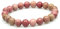 MJDCB Bracelet Rhodonite Naturelle 8mm Perle Pierre de Protection Puissante