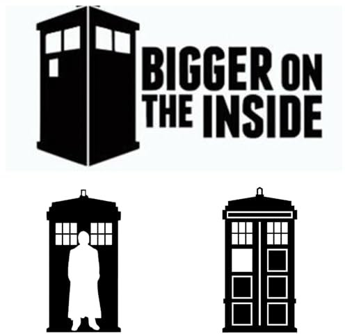 Hatcherabilia Autoaufkleber mit Aufschrift ''Big On The Inside The Doctor'', Schwarz