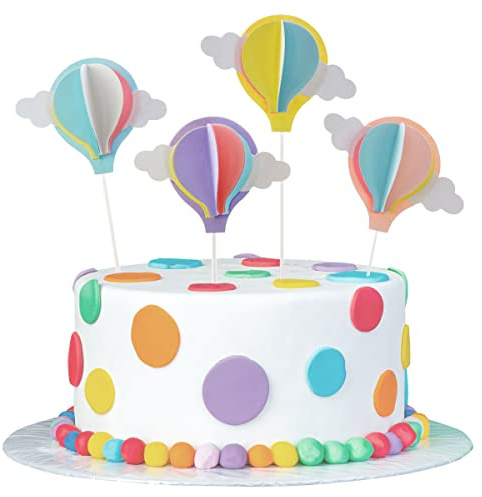Party Time Tortendekoration - Bunte Luftballons (4 STK.)