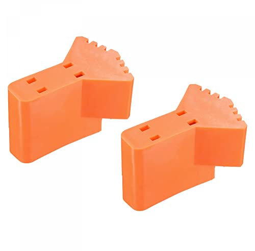 sourcing map Ladder Non Slip Feet Mat Telescopic Ladder Accessories Rubber Pad Cover Cushion for Ladder Protection Orange Pack of 2