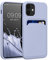 kwmobile Handyhülle kompatibel mit Apple iPhone 12 mini Hülle - Handy Cover mit Fach für Karten - in Lavendel