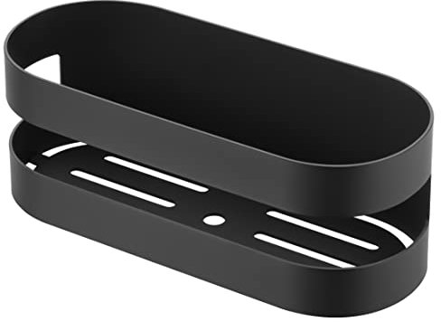 IMEX Seifenschale für Bad und Küche, Edelstahl, rostfrei, rostfrei, für Wandmontage mit Schrauben, Serie NIRMALIA mattschwarz - ADL012/NG