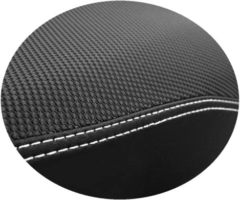 Funda de Asiento Compatible con Ducati Monster 400/600 / 620/695 / 900 1994-2007 Color Negro con Costuras Blancas (C)