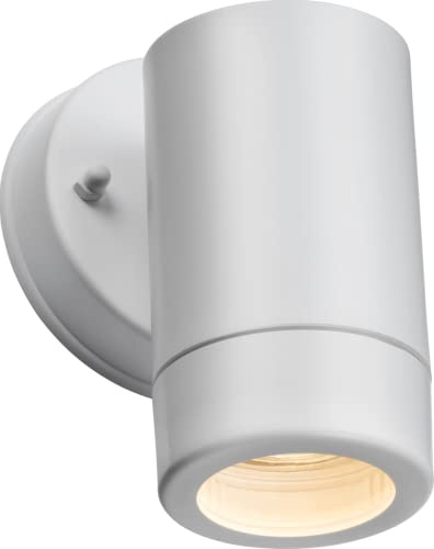 Knightsbridge Eamon - 230V IP54 GU10 Polycarbonate Single Wall Light - White