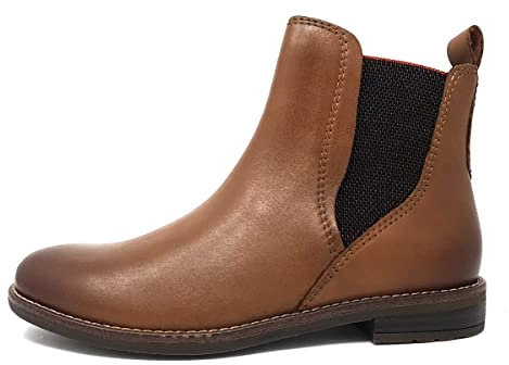 MARCO TOZZI Stivaletti Chelsea Donna in Pelle Bassi, Muscat, 41 EU